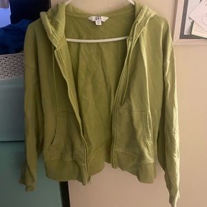 light green zip up